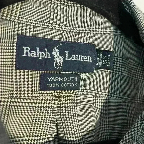 Ralph Lauren Button Down Shirt Size 15.5 32/33 Yarnmouth 100% Cotton - Picture 5 of 5